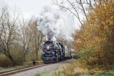 Pere Marquette No. 1225 returns to service after wheel and running gear rebuild