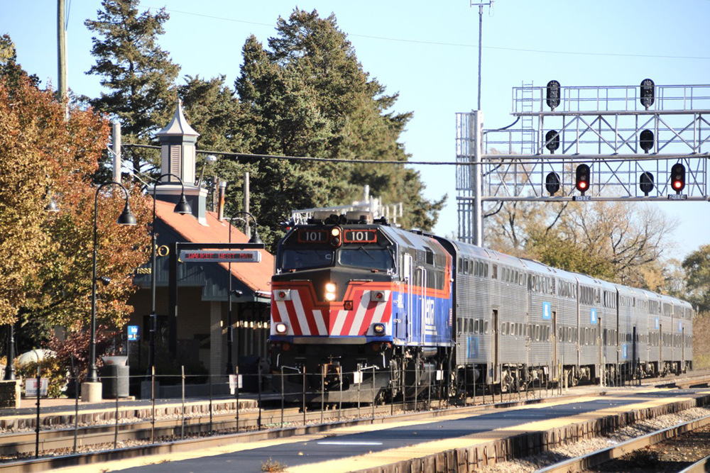 Commuter train at station