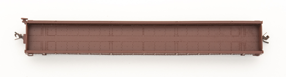 Color photo showing interior of N scale gondola.