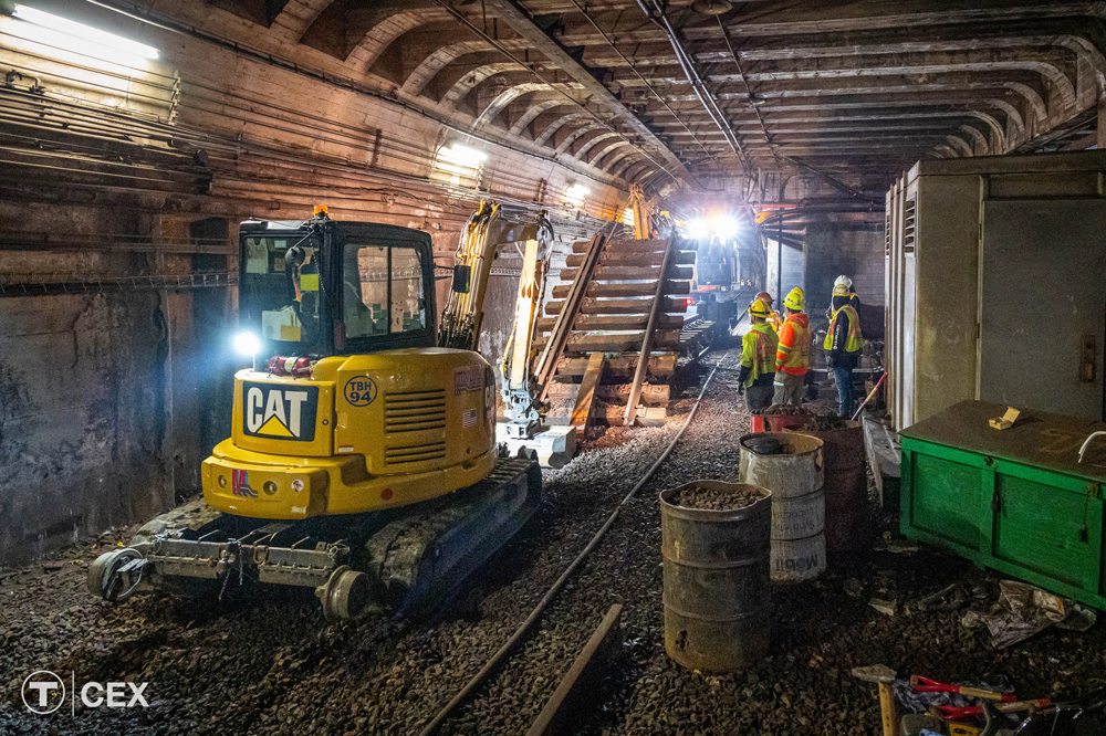 Work crew in tunnel