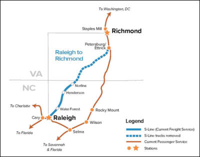 Raleigh-Richmond passenger project to receive $1 billion grant