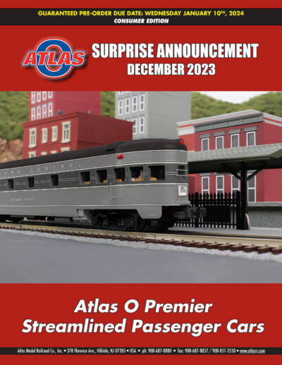 Atlas O Premier streamlined passenger cars