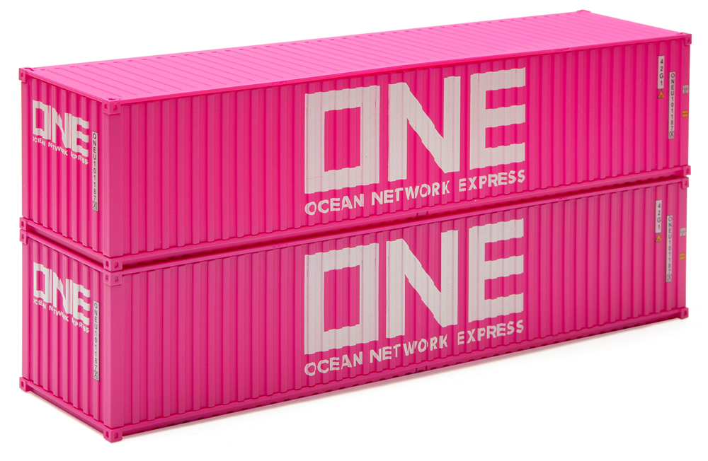 pink and white container car model