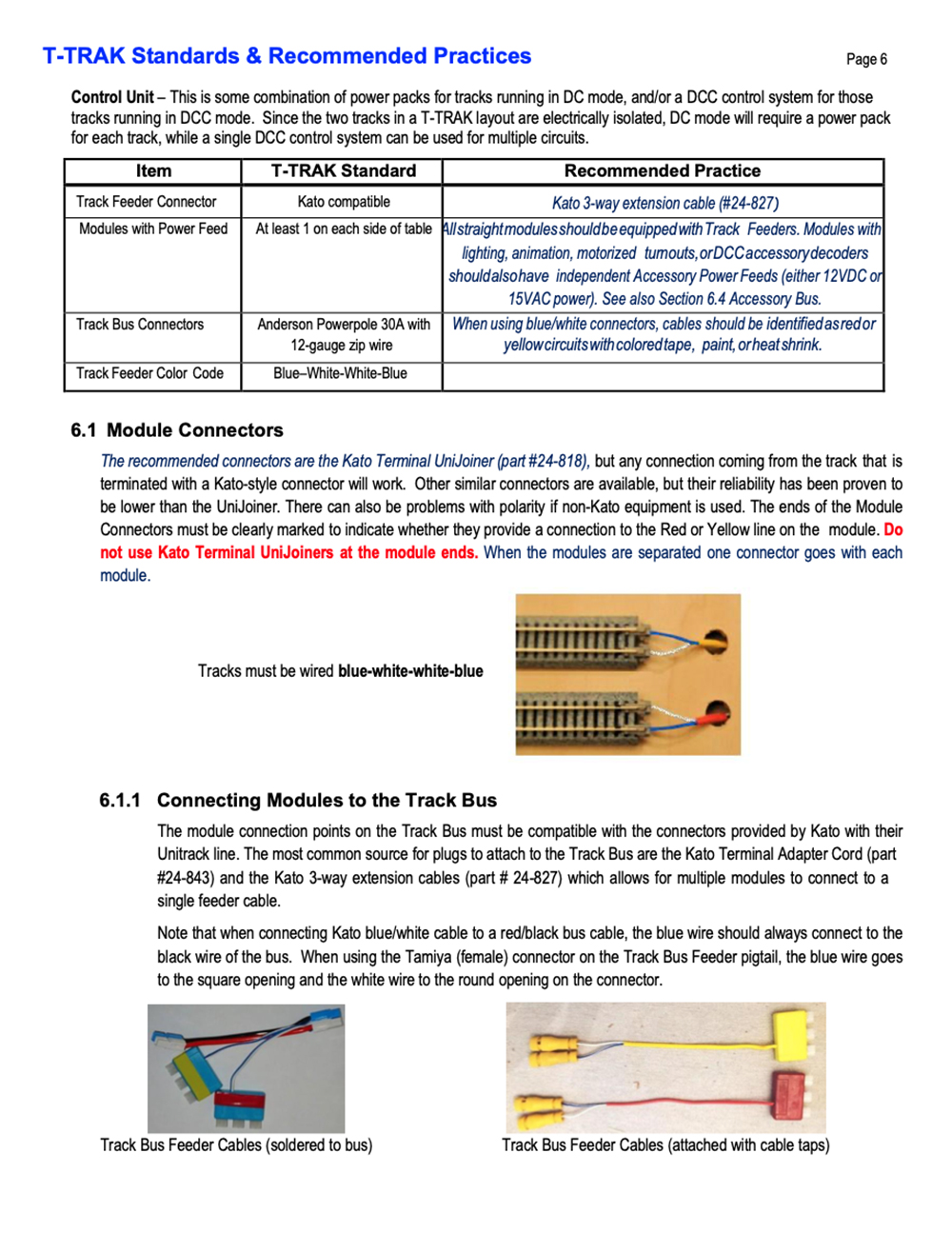 White page with blue, black, and red text, plus small photos and a black and white chart.