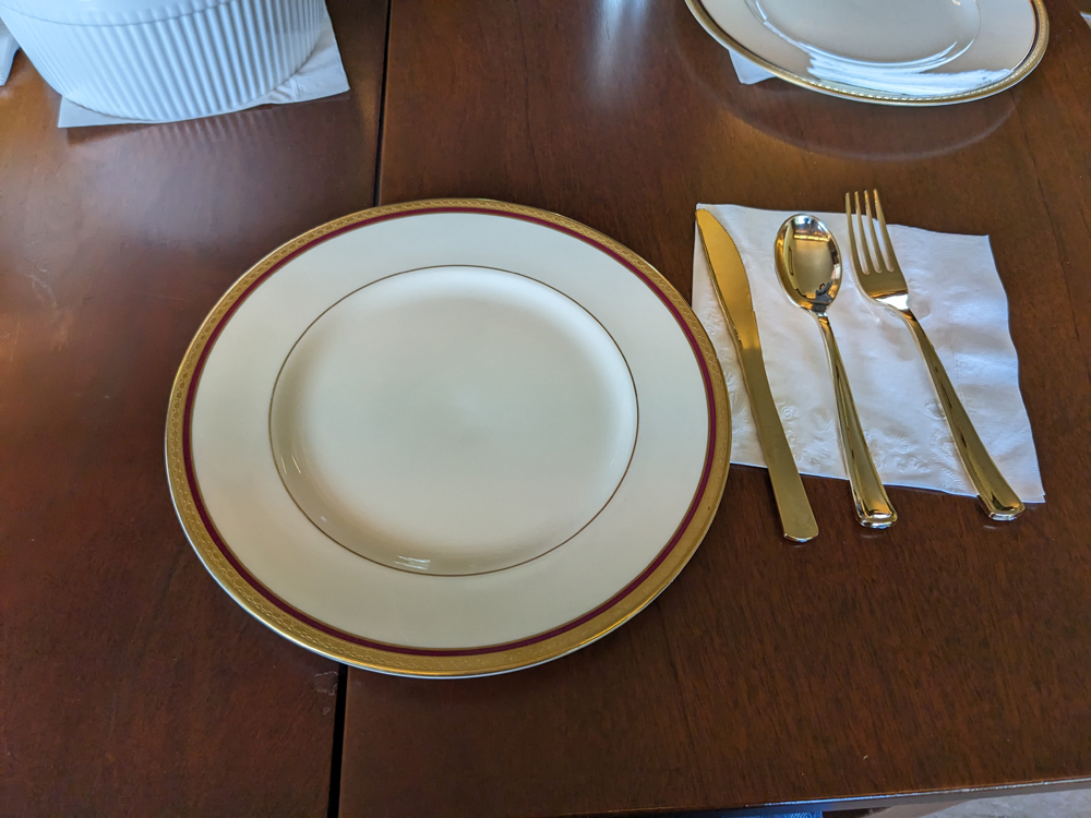 A place setting of original Norfolk & Western China.