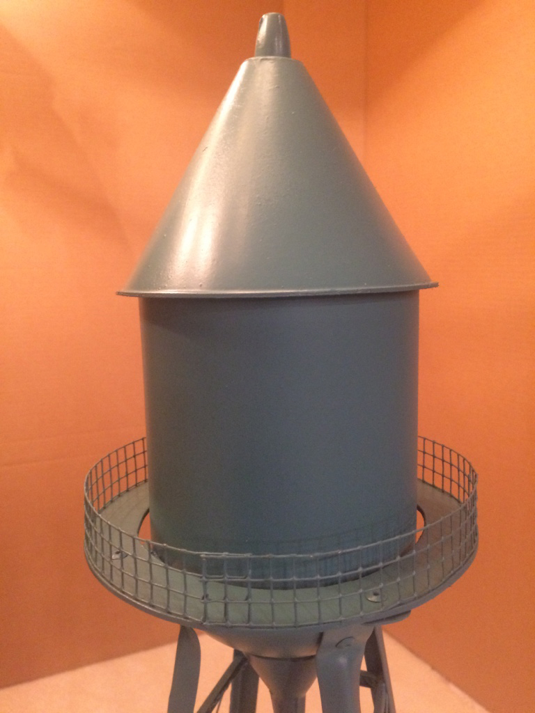 close up of model tower body