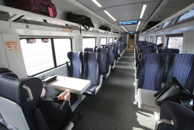 Fixed forward and backward seating to speed Northeast Regional equipment turns, allow more frequencies