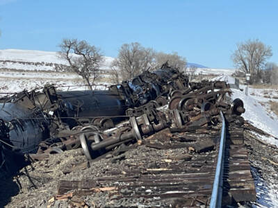 BNSF train derails in Montana