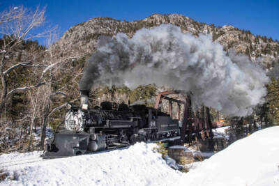 Durango & Silverton runs its final coal-powered photo snow train