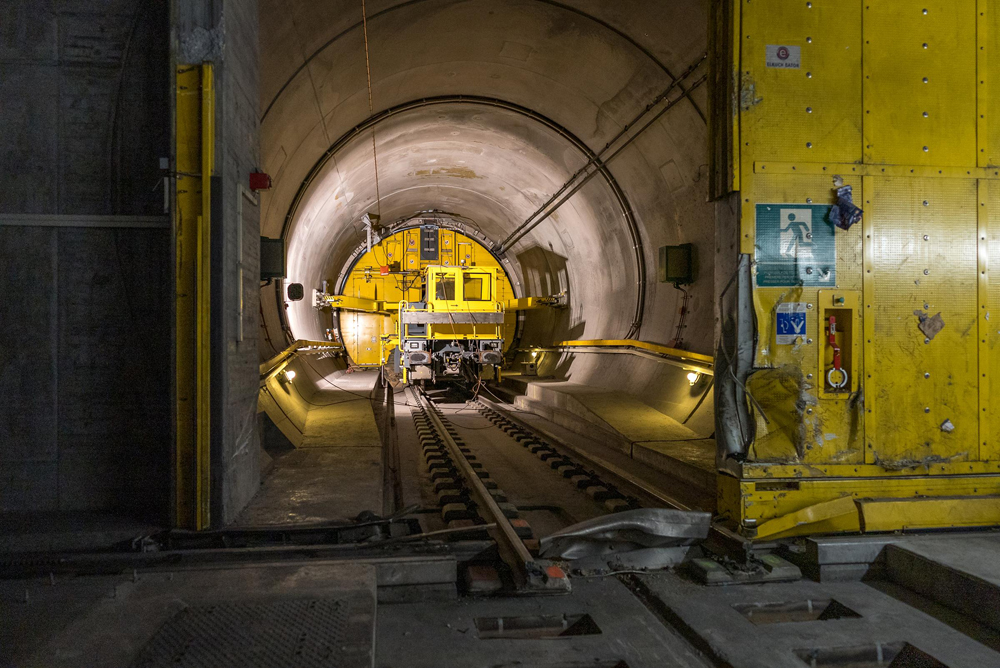Repair work inside tunnel