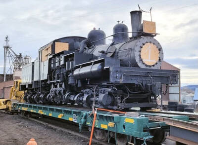Shay locomotive arrives at Oregon Rail Heritage Center