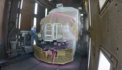 Video: Wabtec provides look at locomotive painting process