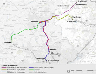 Study offers five possibilities for passenger service to Allentown, Pa.