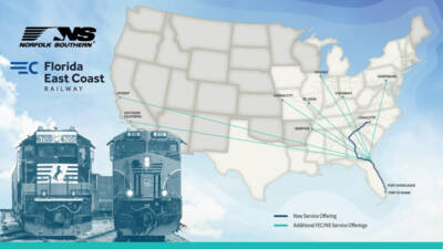 Norfolk Southern, Florida East Coast further expand intermodal service