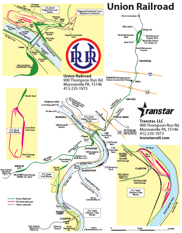 Map of the Union Railroad