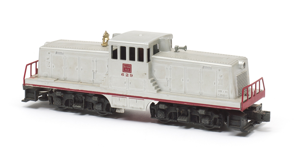 Silver toy train