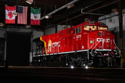 CPKC debuts first locomotive in new livery