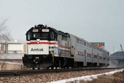 Amtrak GP40 diesel locomotives