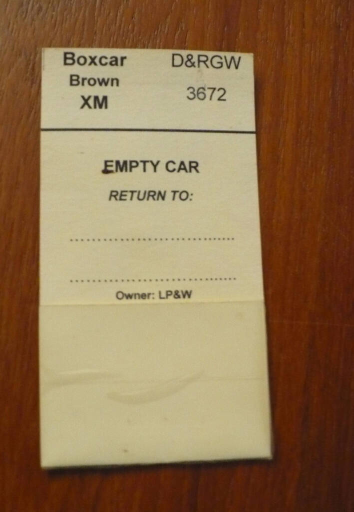card with writing on it