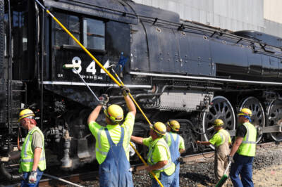 Taking pride in the fleet: Cleaning a Union Pacific steam locomotive