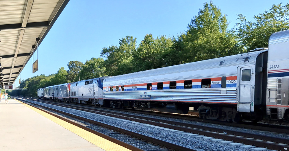 Heritage sleeping car on Amtrak train