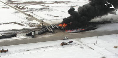 Failure of rail joint likely caused 2020 Canadian Pacific oil train derailment and fire, TSB says