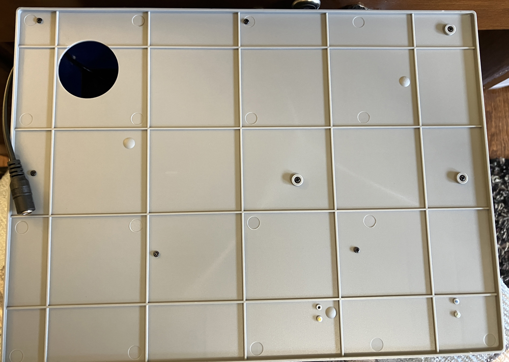 bottom of gray plastic base
