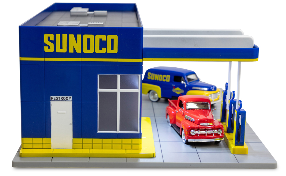 side of model gas station