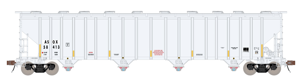 A white model freight car