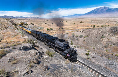 News photos: Big Boy on the road in Nevada and California