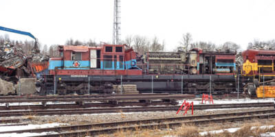 Former UP and Conrail locomotives in Estonia go to scrap