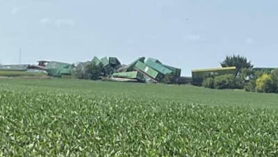 Union Pacific intermodal train derails in Iowa