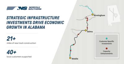 Norfolk Southern announces $200 million expansion projects on key Alabama corridor