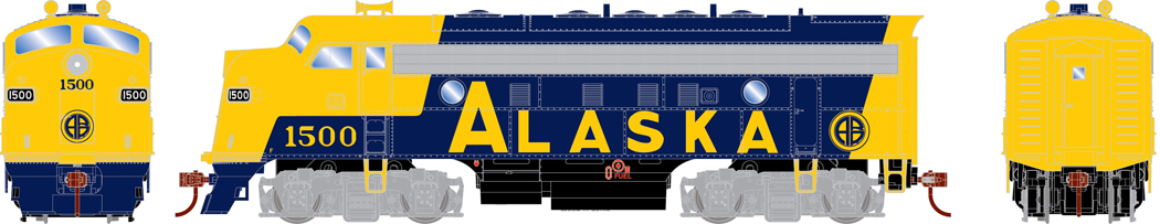 A navy blue and yellow locomotive