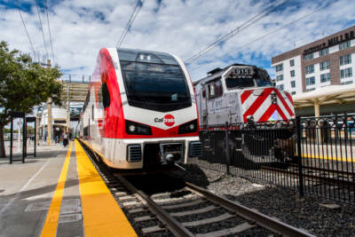 News photos: Electrified service begins on Caltrain