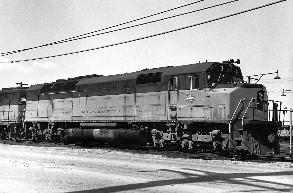 black and white photo of diesel engine