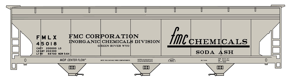 A white model freight car
