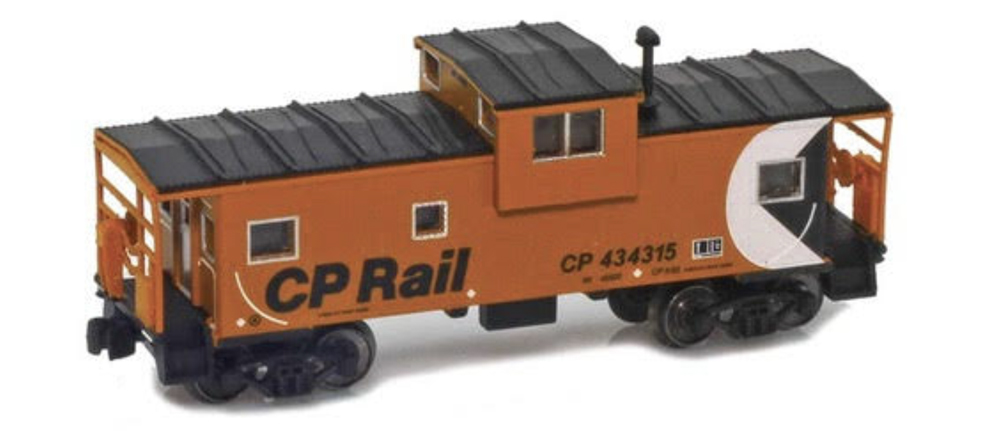 an orange model caboose