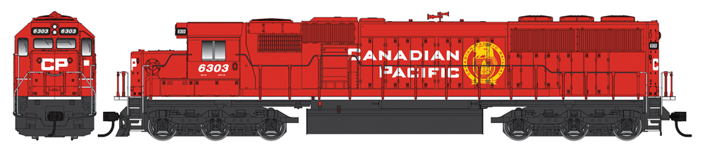 A red model locomotive