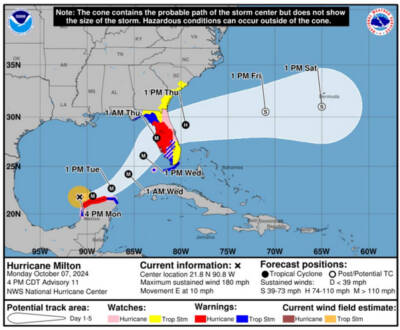 Freight, passenger railroads on high alert as Hurricane Milton intensifies to Category 5 (updated)