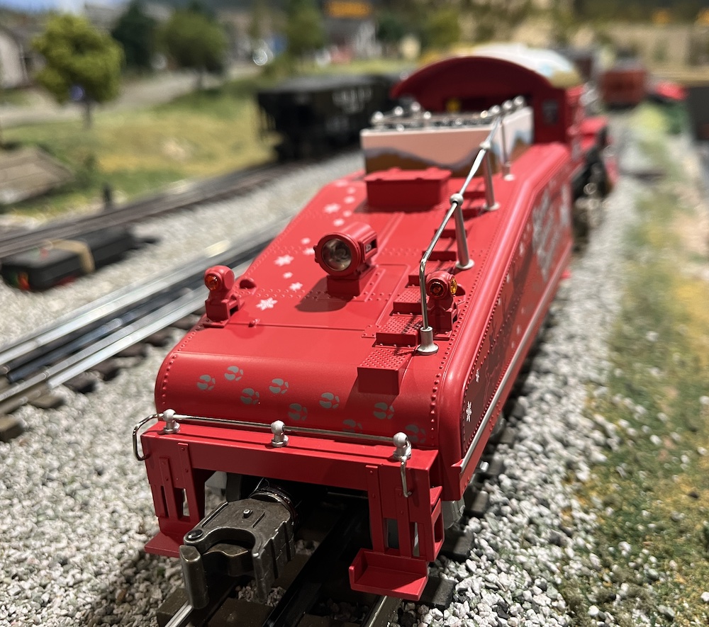 close up of steam locomotive tender