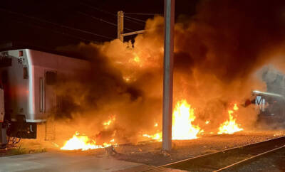 Fire damages Amtrak equipment at Washington yard