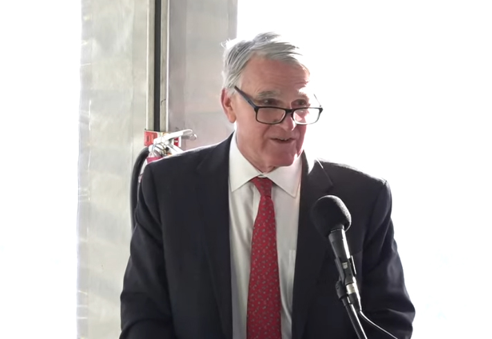 Man at microphone