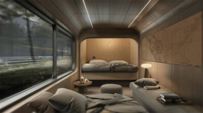 Renderings envision private, luxury LA-San Francisco sleeper train