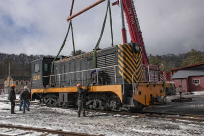 Diesel arrives at East Broad Top from Durango & Silverton