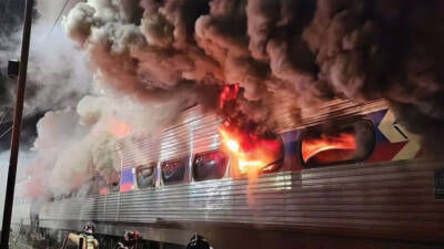 Fire engulfs SEPTA railcar; no injuries reported (updated)