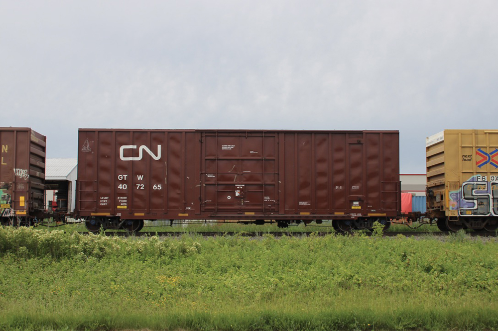 New brown boxcar