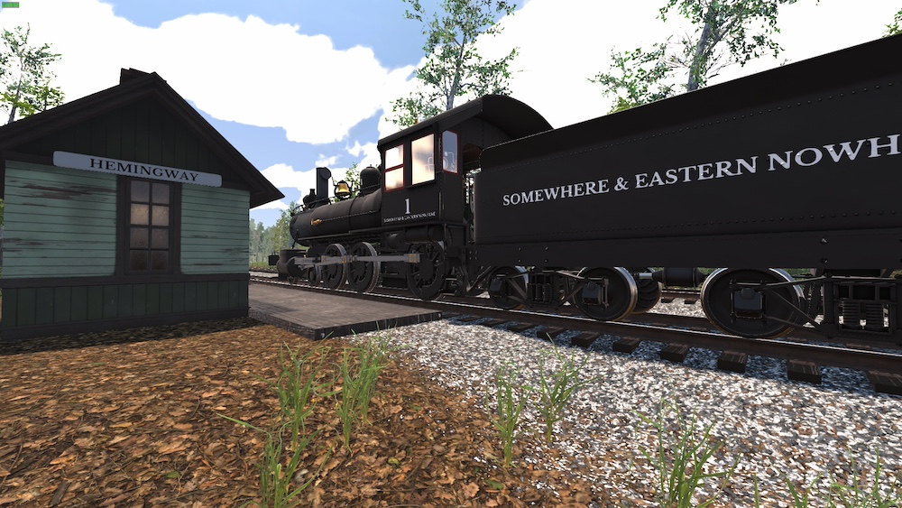 Screenshot from Railroader, a railroad simulator