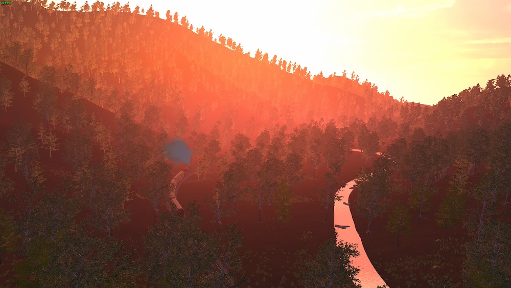 Screenshot from Railroader, a railroad simulator