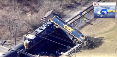 Three injured as CSX train derailed in grade-crossing collision (corrected)